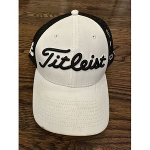 Titleist Pro V1 Foot Joy Snap Back Mesh Black Logo White Back‎ Patch
